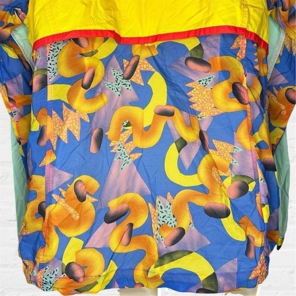 Poler‎ Womens L Colorblock 90s Style Vented Windbreaker Jacket Retro Streetwear